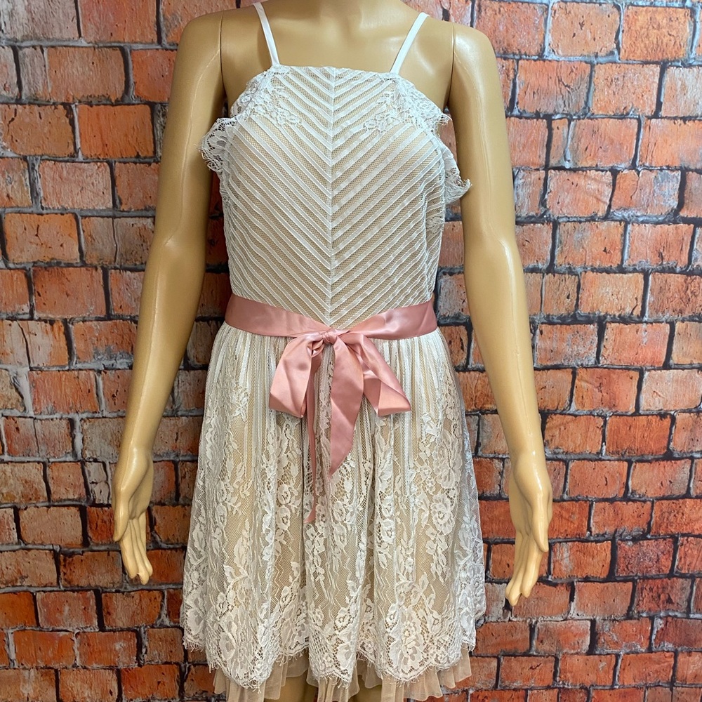 Francesca’s Lined Lace‎ Spaghetti Strap Dress